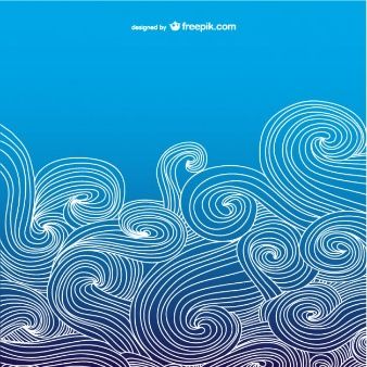 Blue Ocean Wavy Background Tattoo In Free Vector Graphics 338x338 Blue Ocean Wavy Background Tattoo In Free Vector Graphics