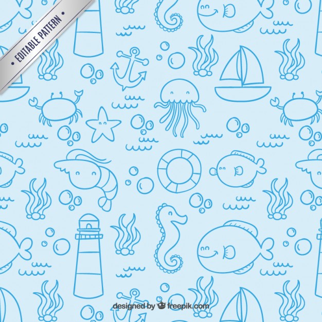Ocean Pattern Vector Free Download 626x626 Ocean Pattern Vector Free Download