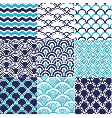 Seamless Ocean Wave Pattern Vector 380x400 Seamless Ocean Wave Pattern Vector