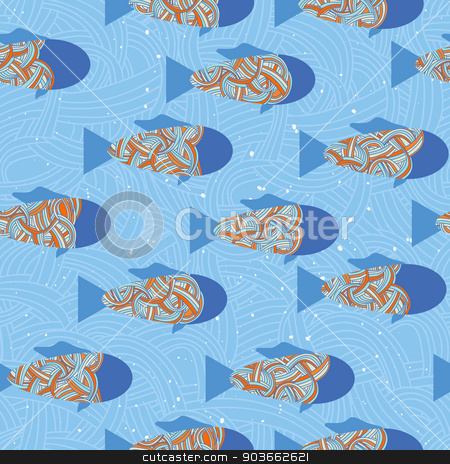 Fish In Sea, Underwater Pattern Vector Seamless Texture Stock Vector 450x464 Fish In Sea, Underwater Pattern Vector Seamless Texture Stock Vector