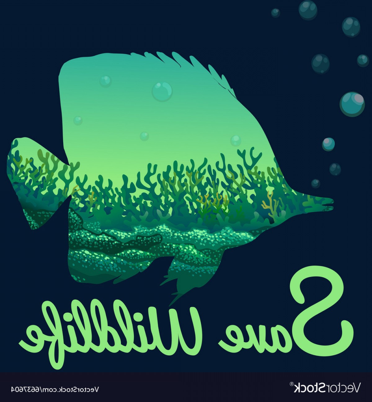 1200x1296 Wild Animal In The Ocean Vector Lamaison