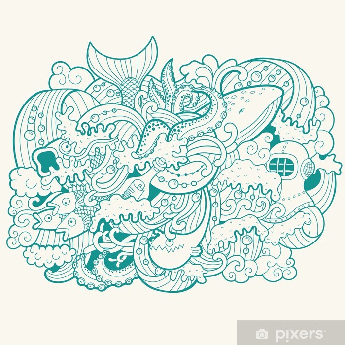 700x700 Deep Ocean Vector Background Wall Mural We Live To Change