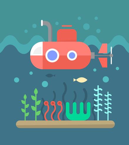 438x490 Submarine Under Ocean