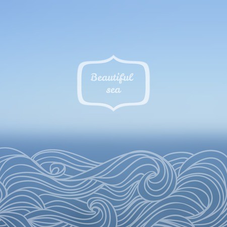 Blurred Nature Travel Design With Hand Draw Waves Ocean Vector 450x450 Blurred Nature Travel Design With Hand Draw Waves Ocean Vector