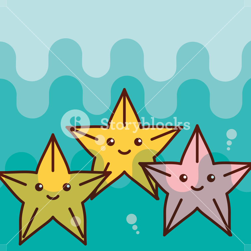 Starfish Sea Life Cartoon Ocean Vector Illustration Royalty Free 1000x1000 Starfish Sea Life Cartoon Ocean Vector Illustration Royalty Free