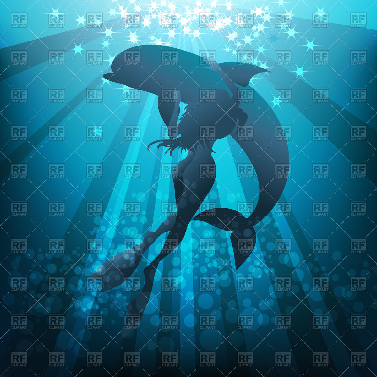 Girl And Dolphin Underwater In Ocean Vector Image Of Backgrounds 1200x1200 Girl And Dolphin Underwater In Ocean Vector Image Of Backgrounds