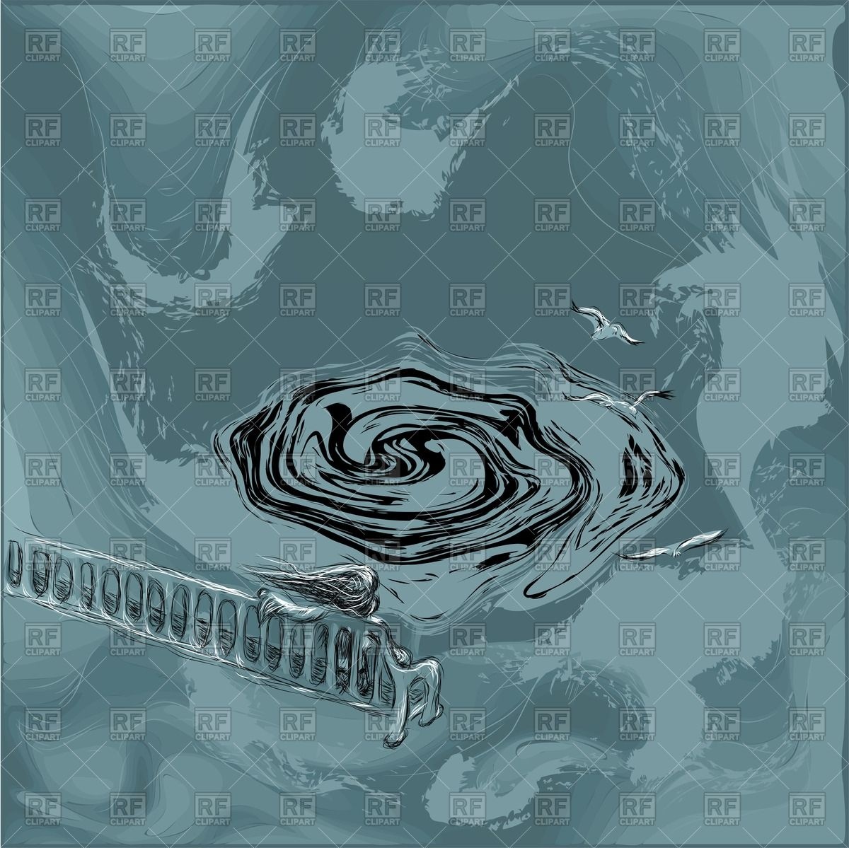 Girl On Bench And Whirlpool Of Ocean Vector Image Of Backgrounds 1200x1199 Girl On Bench And Whirlpool Of Ocean Vector Image Of Backgrounds