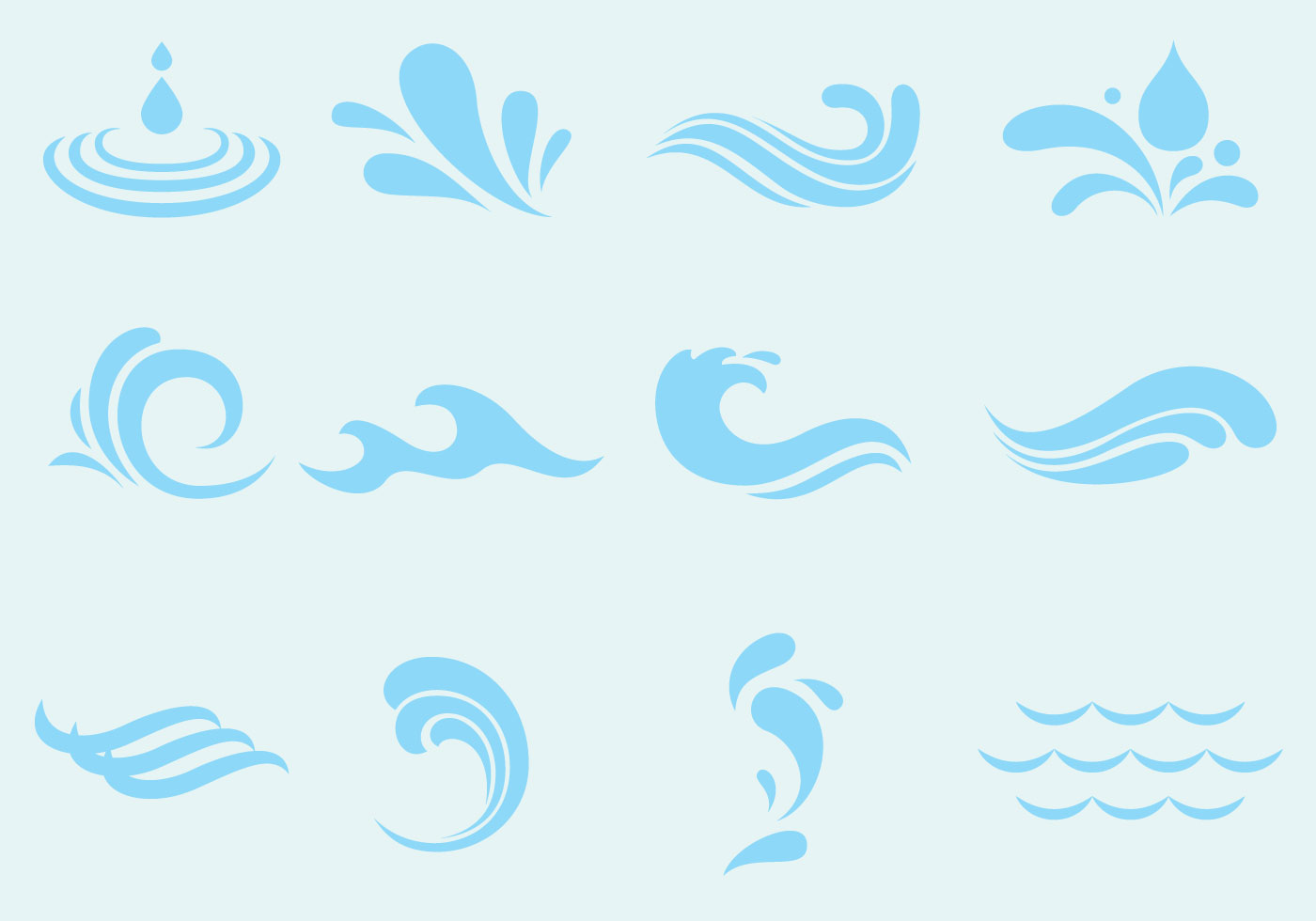 1400x980 Ocean Wave Free Vector Art