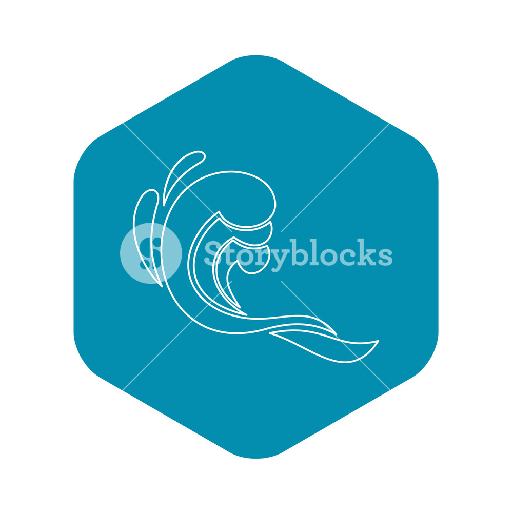 1000x1000 Surf Ocean Wave Icon Outline Illustration Of Surf Ocean Wave