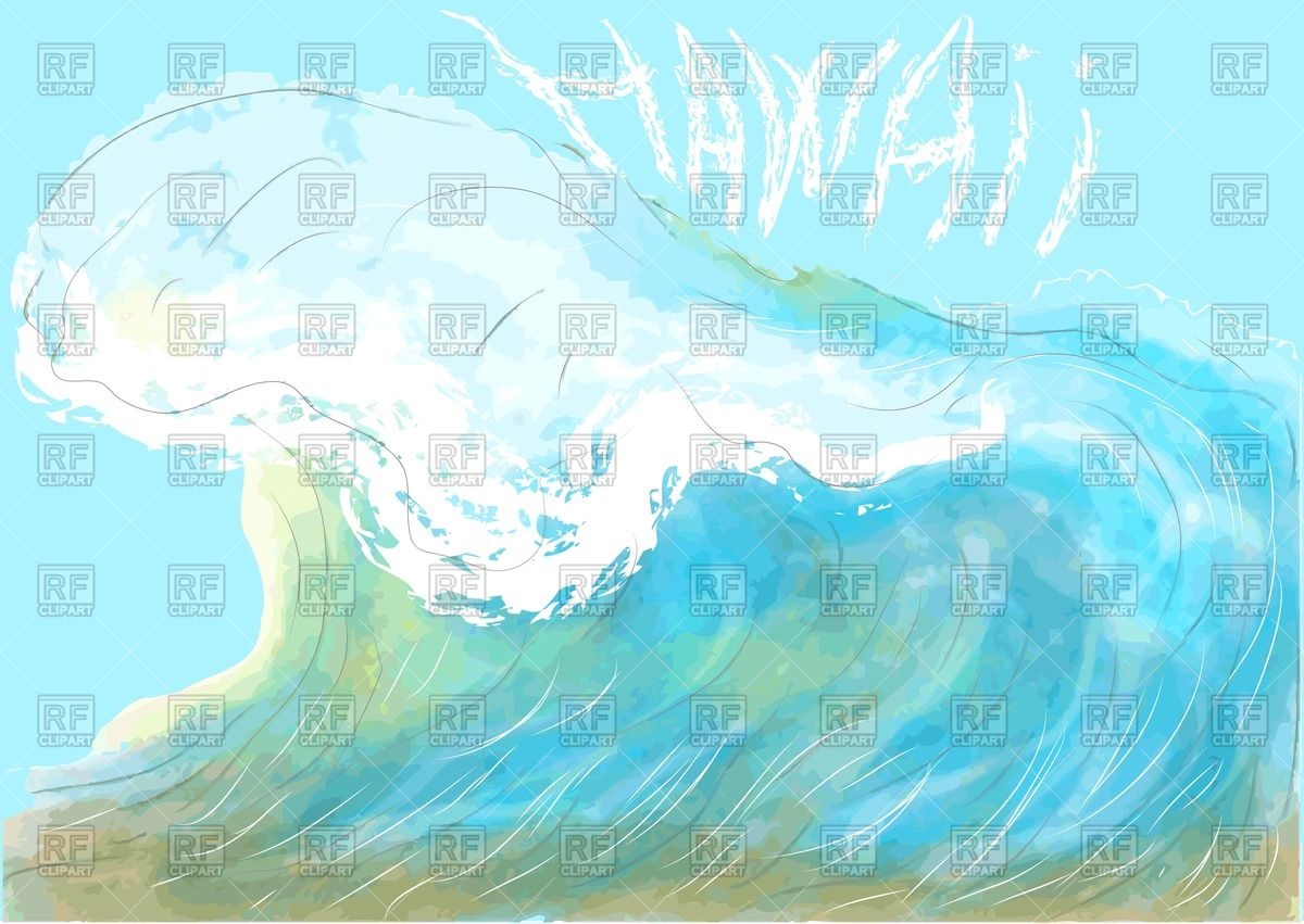 1200x851 Hawaii Background With Ocean Wave Vector Image Of Backgrounds