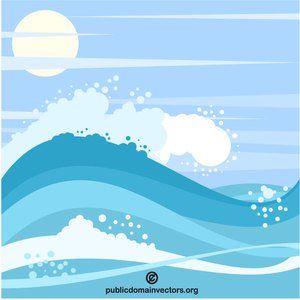 300x300 Ocean Wave Vector Clip Art