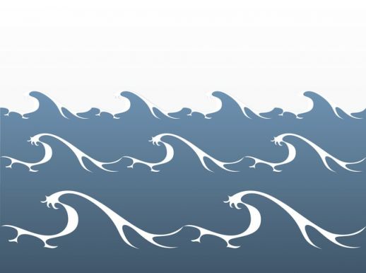 518x386 Sea Waves Vector