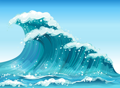 500x367 Sea Waves Border Free Vector Download