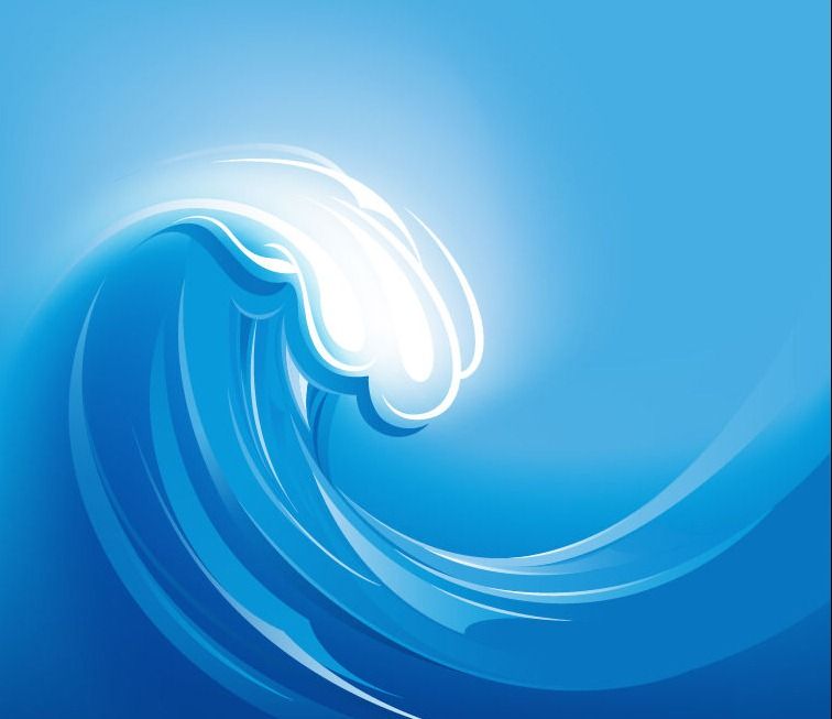 756x653 Ocean Waves Clipart Sea Wave Vector Illustration Free Vector