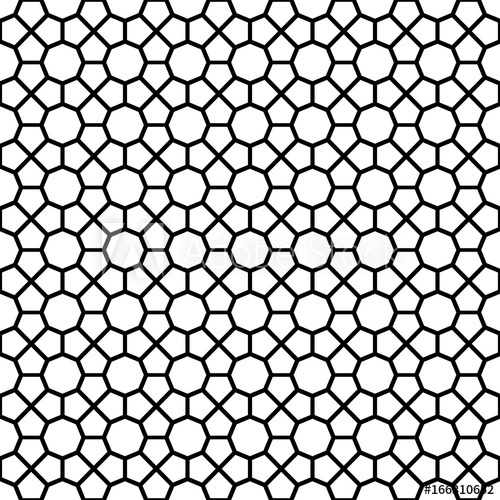 500x500 Black Octagon Shape Pattern Background Seamless Octagon Vector