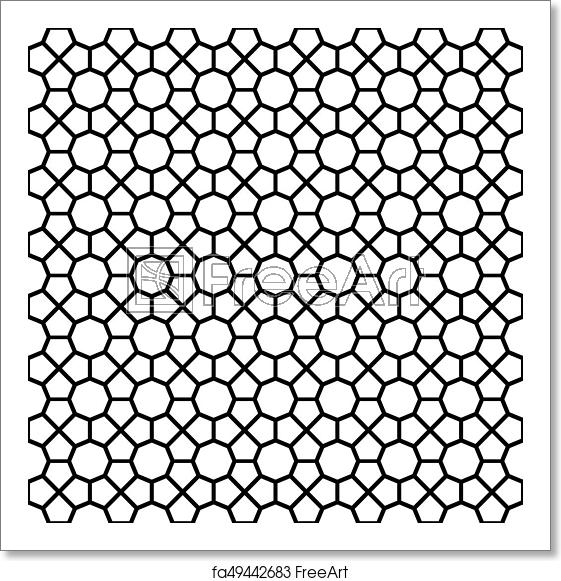 561x581 Free Art Print Of Black Octagon Shape Pattern Background Black