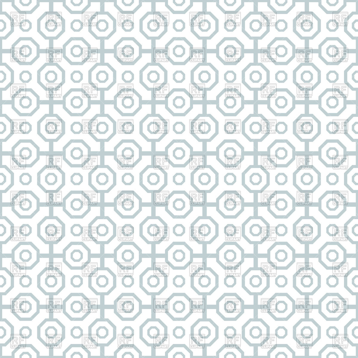 1200x1200 Geometric Seamless Pattern With Blue Octagon Elements Vector Image