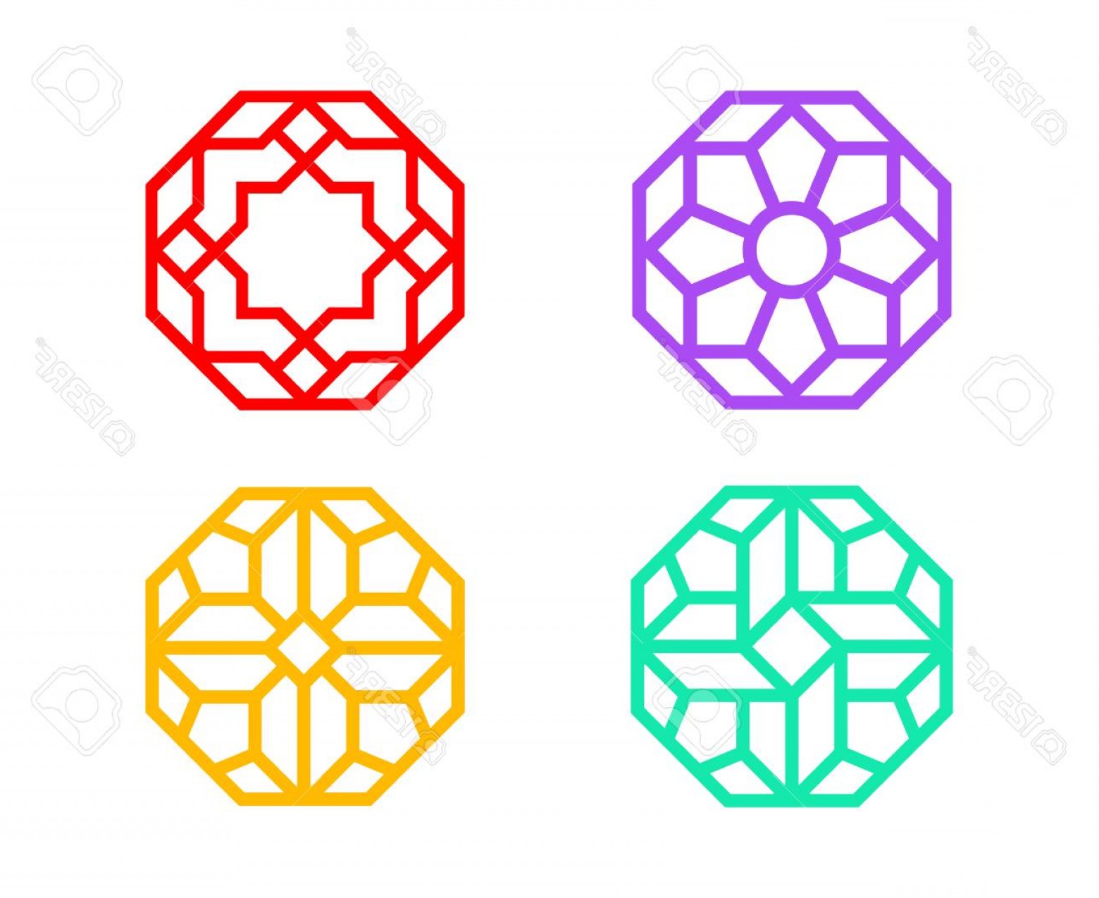 1560x1275 Photostock Vector Chinese Octagon Window Frame With Indian Pattern