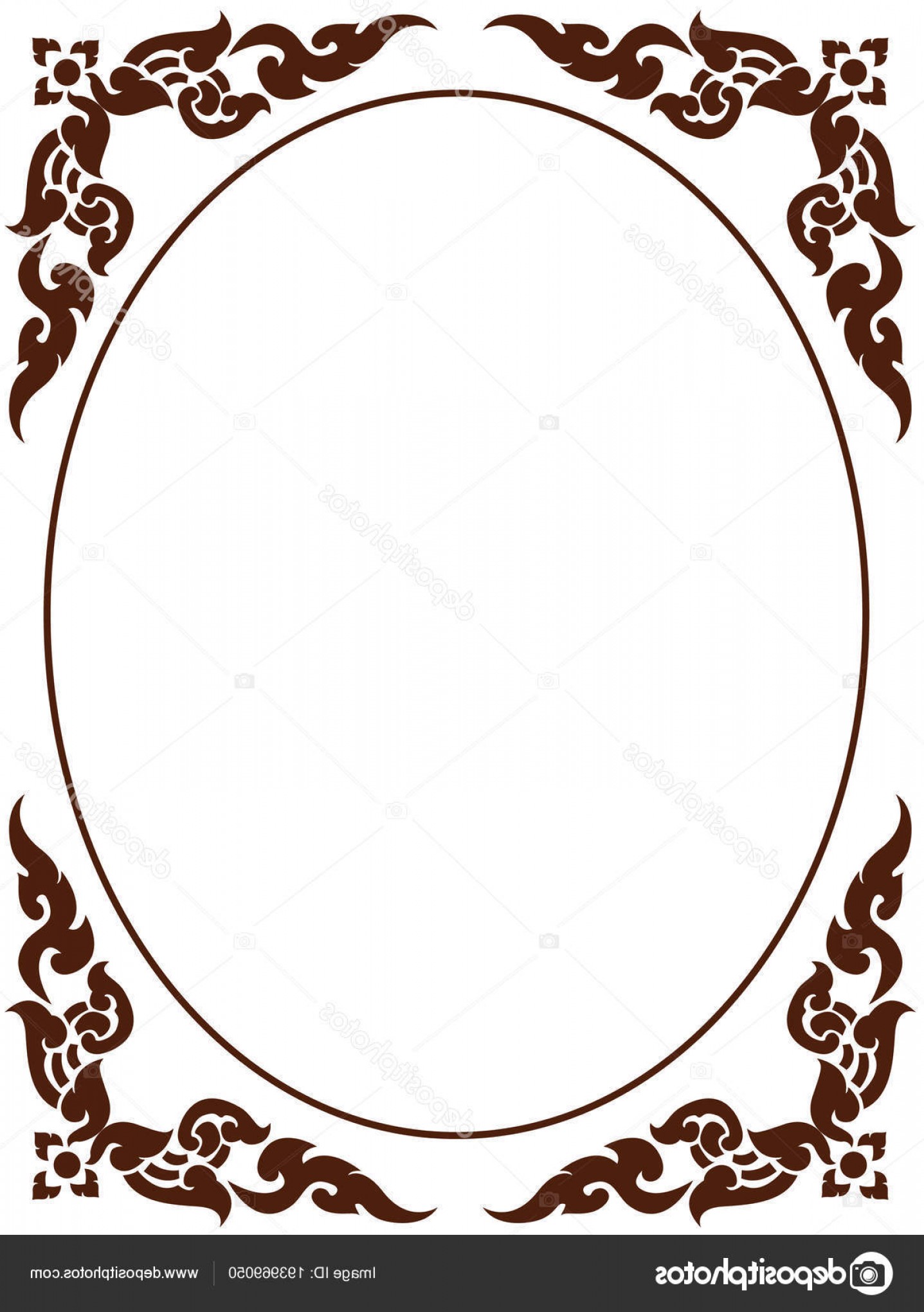 1437x2040 Stock Illustration Artistic Octagon Frame Thai Pattern Soidergi