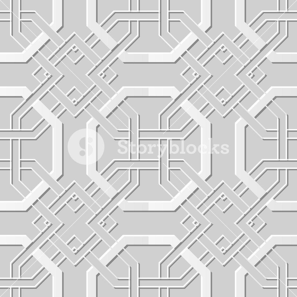 1000x1000 Vector Damask Seamless Paper Art Octagon Cross Chain Royalty