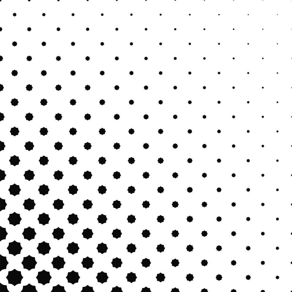 1000x1000 Abstract Black And White Curved Octagon Pattern Vector