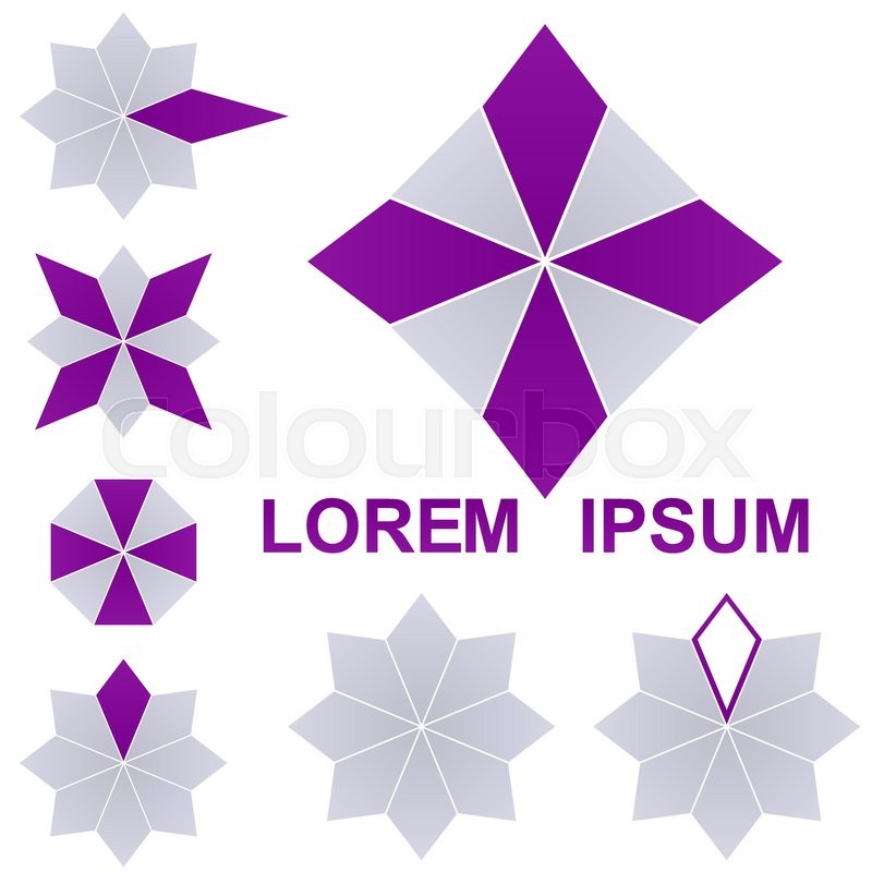 800x800 Purple Silver Octagon Logo Vector Stock Vector Colourbox