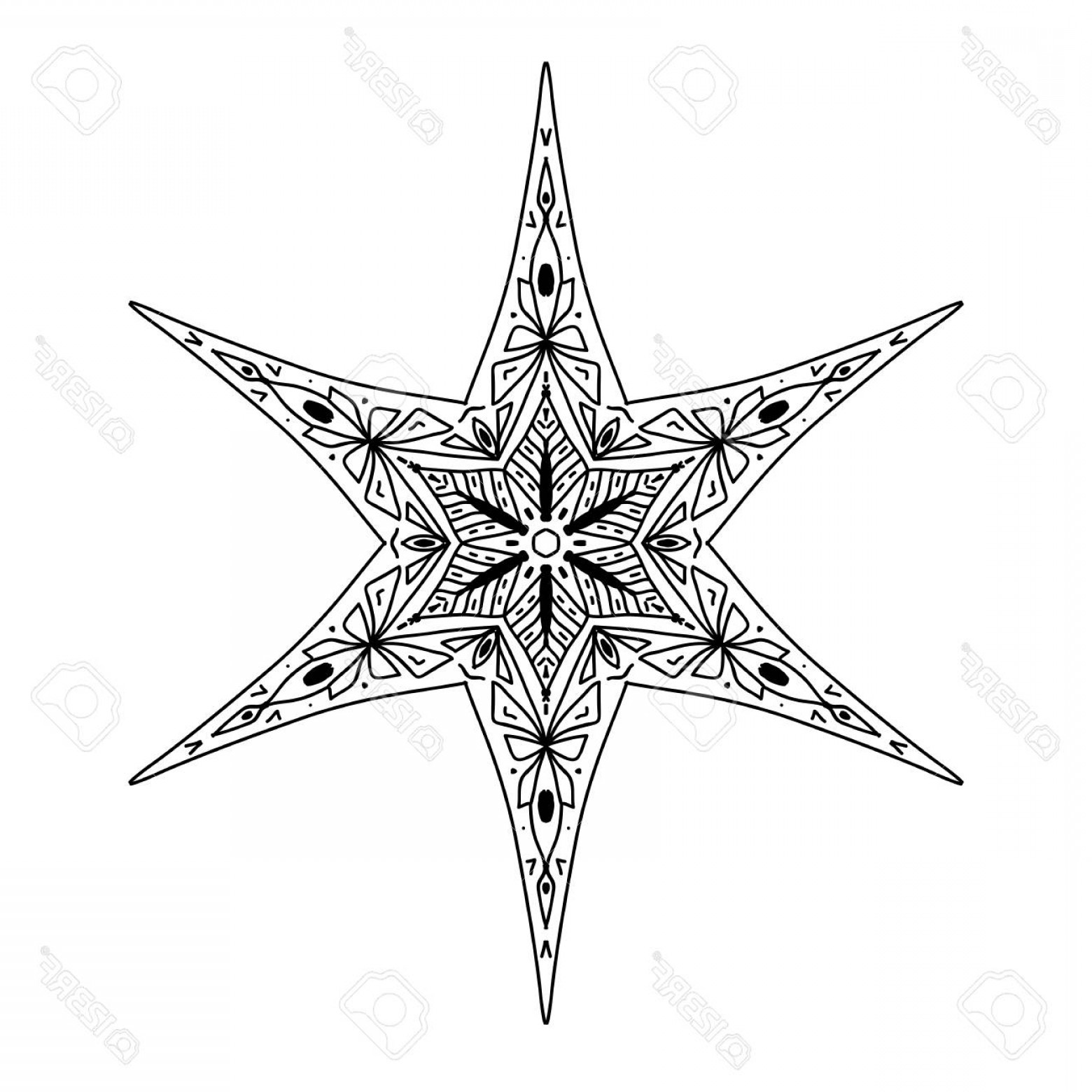 1560x1560 Decorative Star With Line Vector Wallkeeper
