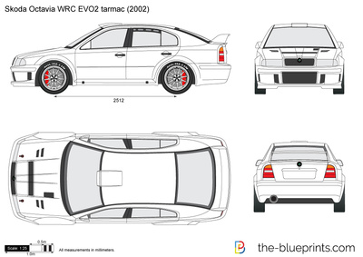 400x283 Skoda Octavia Wrc Tarmac Vector Drawing