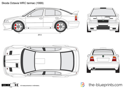 400x283 Skoda Octavia Wrc Tarmac Vector Drawing