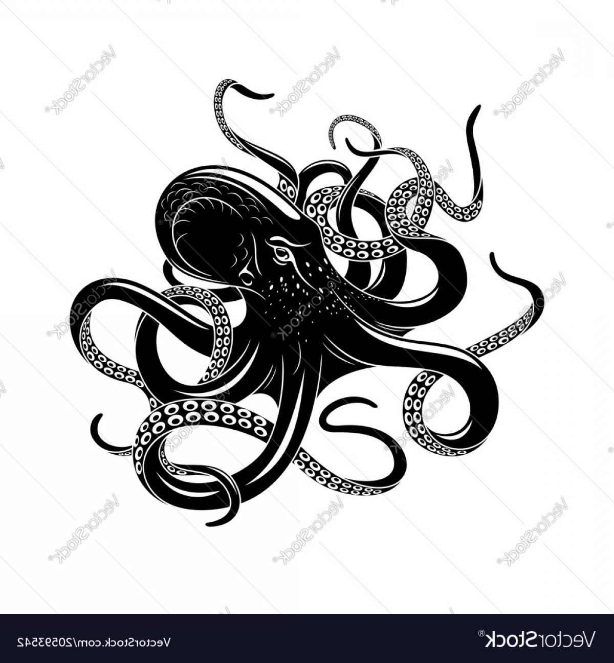 1200x1296 Octopus Icon For Sea Monster Tattoo Design Vector Cqrecords