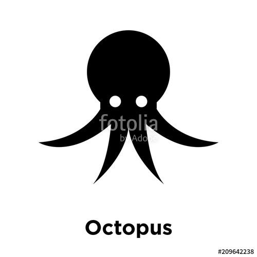 500x500 Octopus Icon Vector Sign And Symbol Isolated On White Background