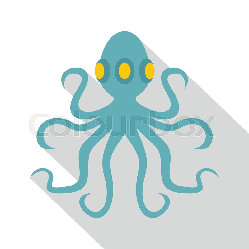 800x800 Octopus Icon Flat Illustration Of Stock Vector Colourbox