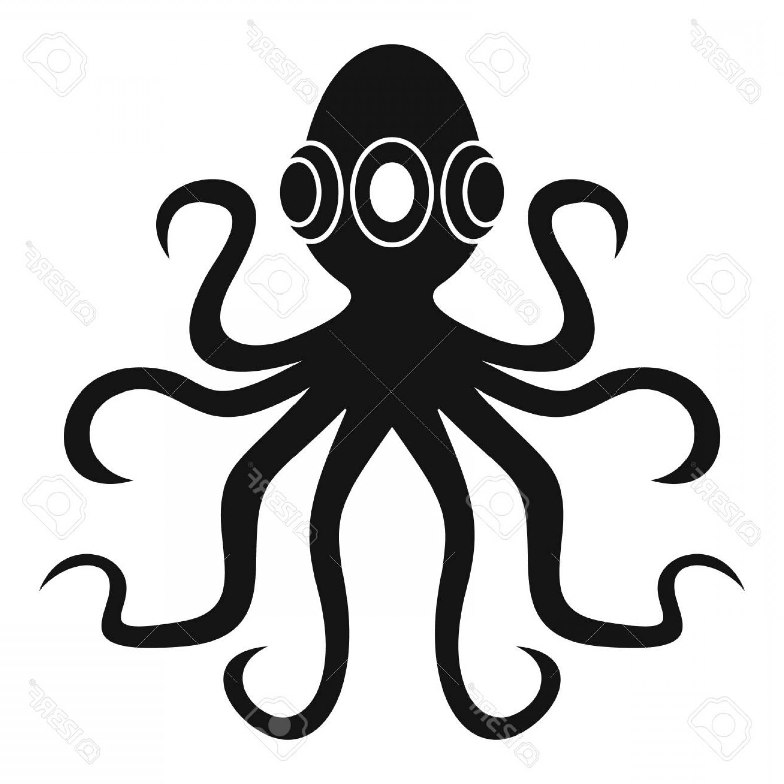 1560x1560 Photostock Vector Octopus Icon In Simple Style Isolated Vector