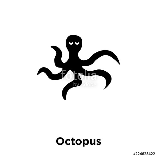 500x500 Octopus Icon Vector Isolated On White Background, Logo Concept