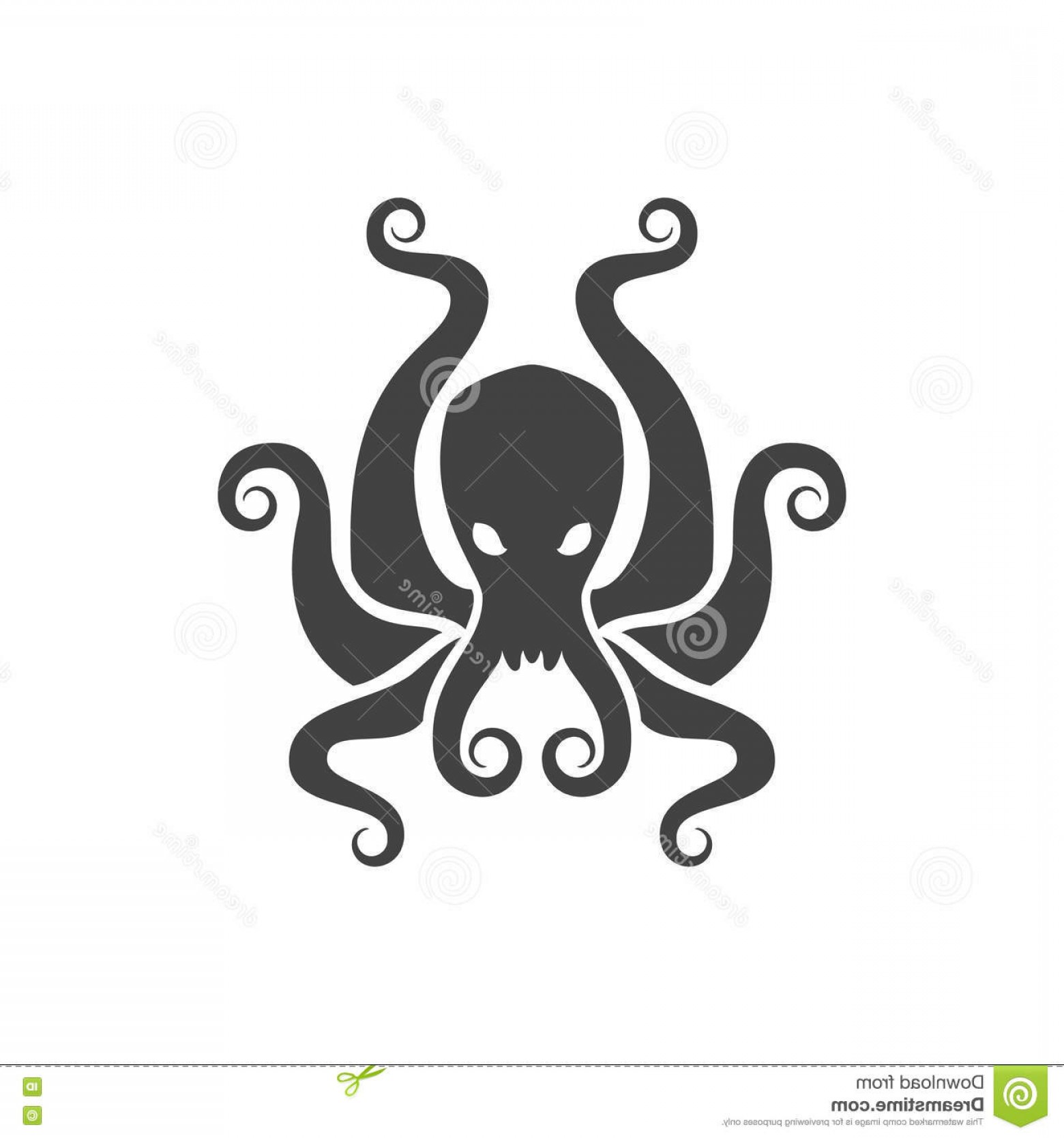1560x1668 Stock Illustration Octopus Vector Illustration Poulpe Silhouette