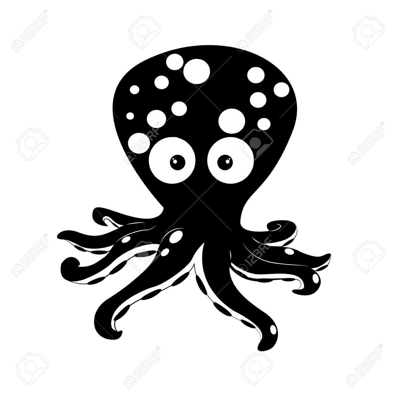 Octopus Silhouette Vector 1300x1300 Octopus Silhouette Vector