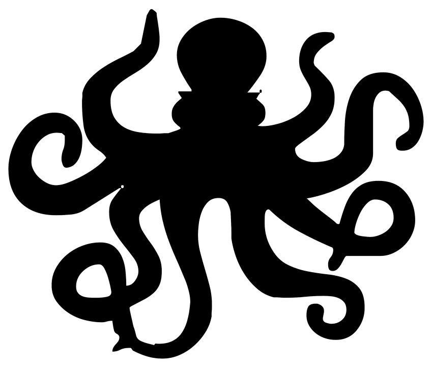 Silhuet Octopus Silhouette Vector Trans 849x720 Silhuet Octopus Silhouette Vector Trans