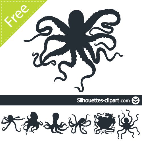 Vector Octopus Vector Silhouettes Silhouettes Silhouette 500x500 Vector Octopus Vector Silhouettes Silhouettes Silhouette