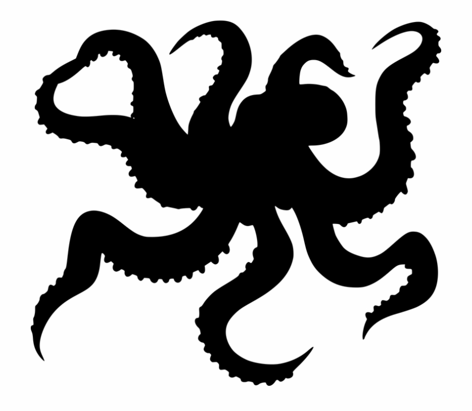 920x800 Silhouette Octopus Vector Graphic Octopus Tentacles