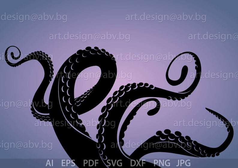 794x561 Vector Octopus Tentacles Devil Fish Pdf Dxf Etsy