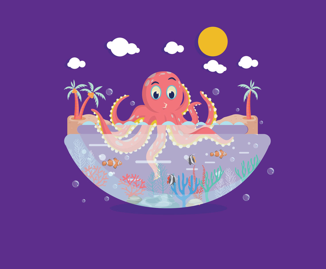 1136x936 Cartoon Octopus Vector Vector Art Graphics