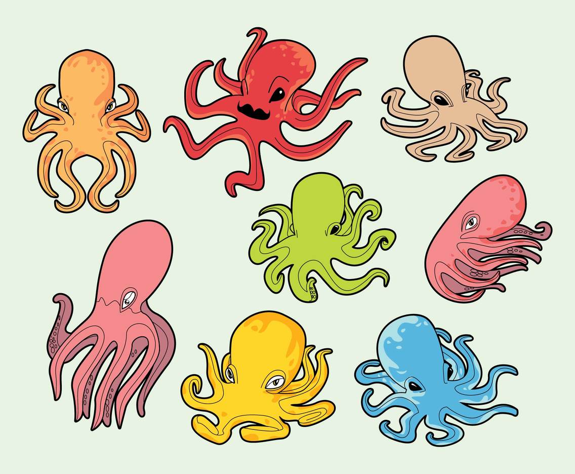 1136x936 Free Cartoon Octopus Vector Vector Art Graphics