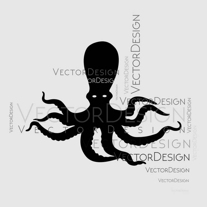690x690 Octopus Squid Nautical Sea Animal Graphics