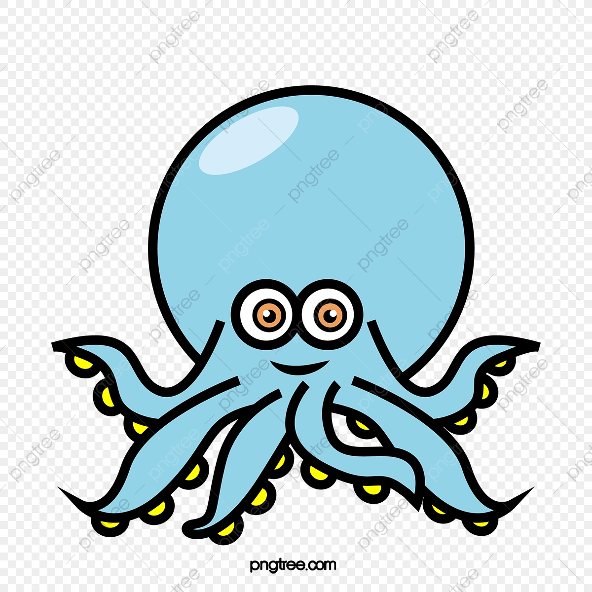 1200x1200 Cartoon Octopus, Cartoon Vector, Octopus Vector, Vector Png