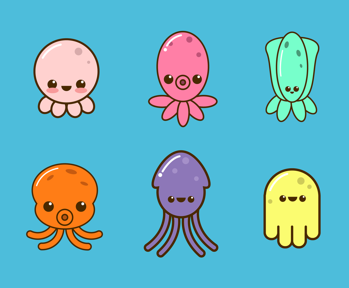 1136x936 Free Cartoon Octopus Vector