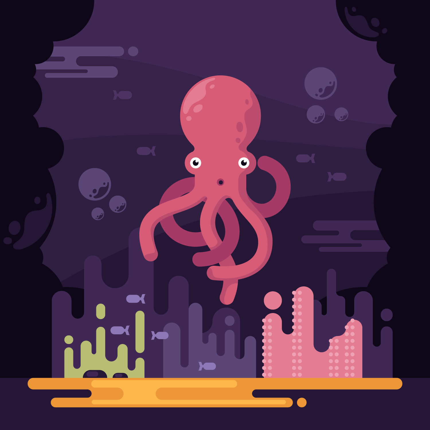 1500x1500 Octopus Free Vector Art