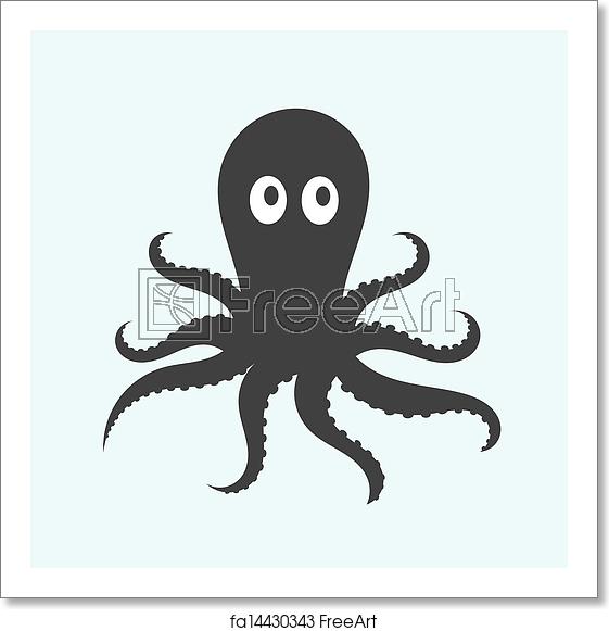 561x581 Free Art Print Of Octopus Octopus Vector Illustration Freeart