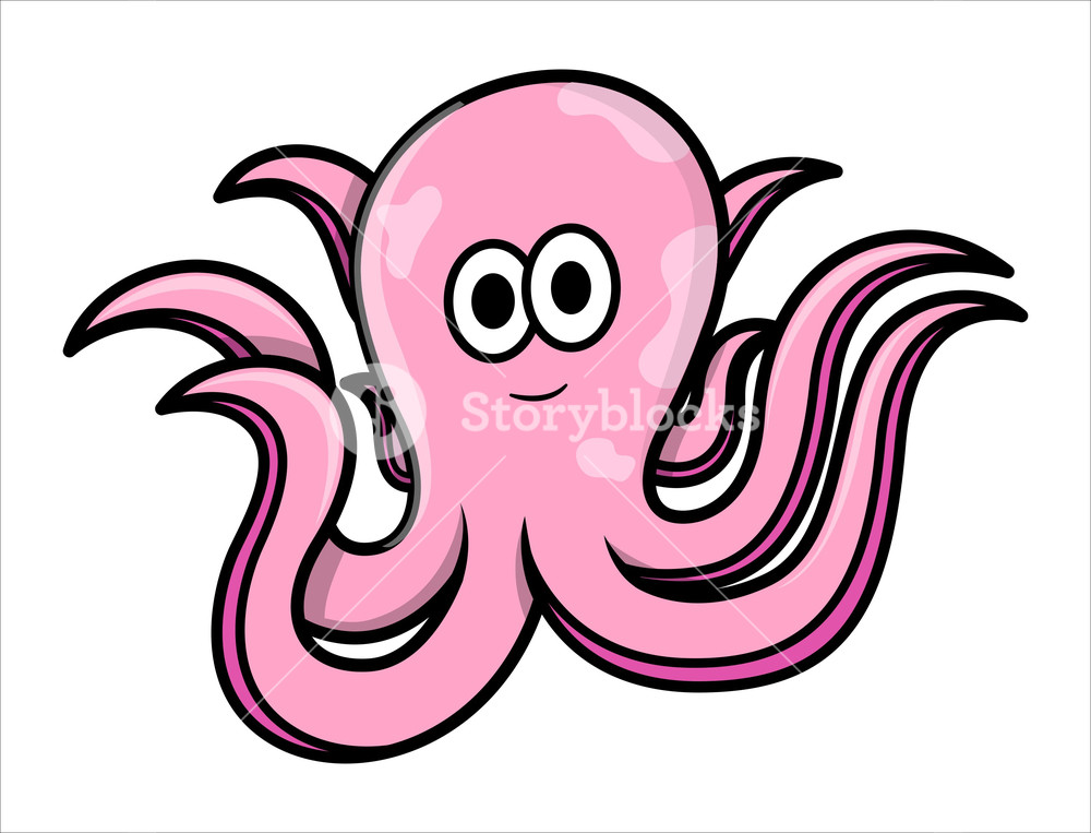 1000x763 Cartoon Octopus