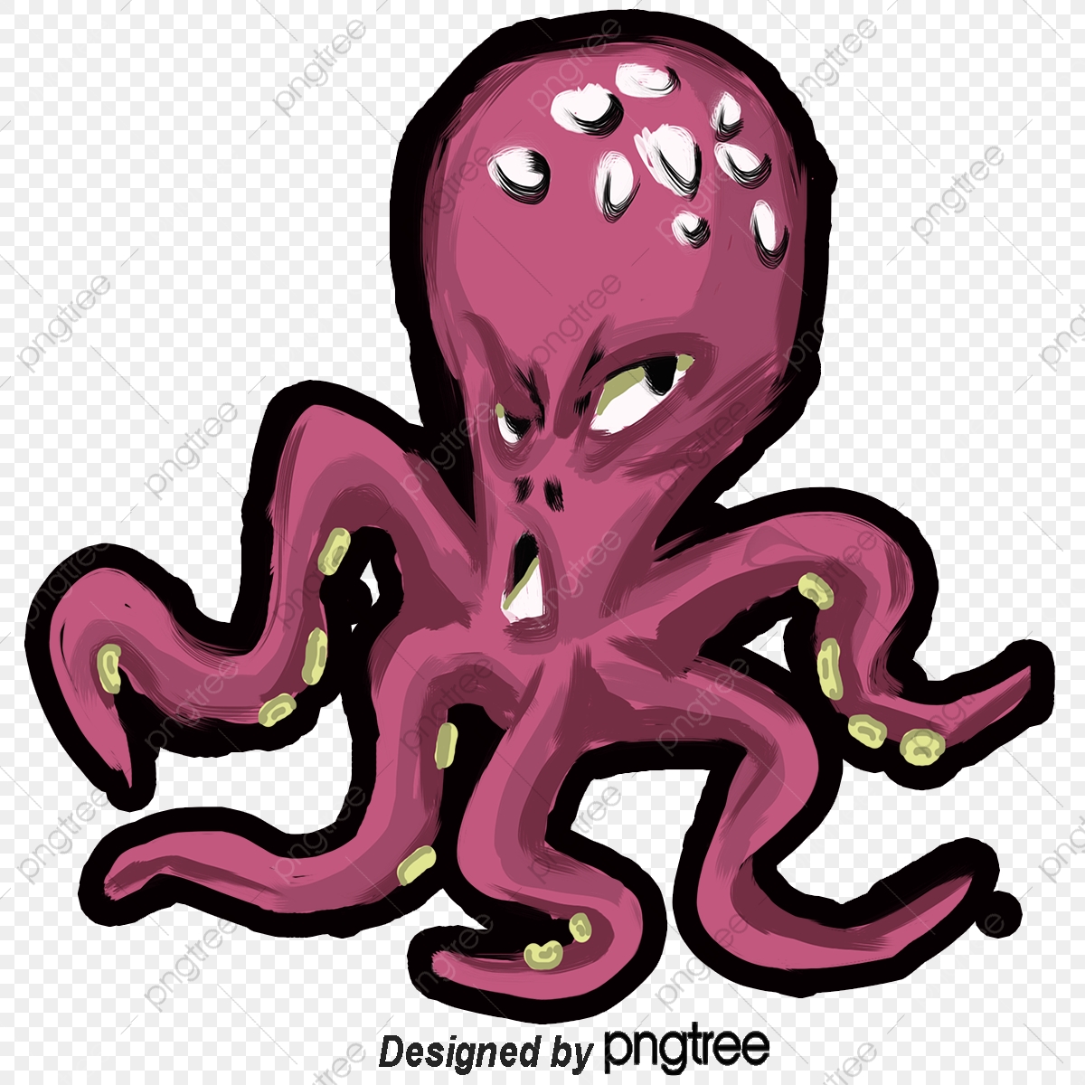 1200x1200 Octopus Cartoon Vector Material, Octopus Vector, Cartoon Vector