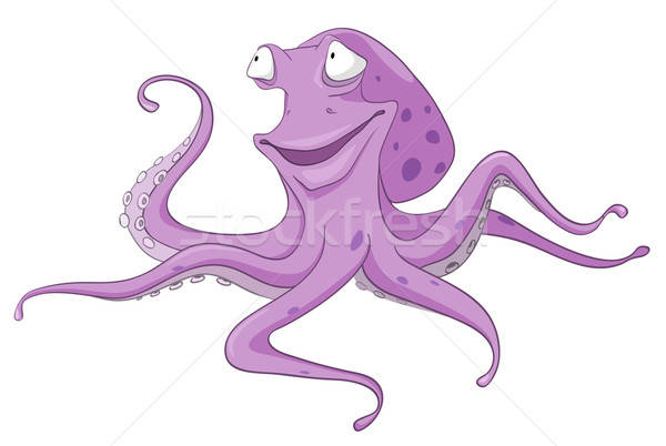 600x402 Cartoon Character Octopus Vector Illustration Andrei Krauchuk